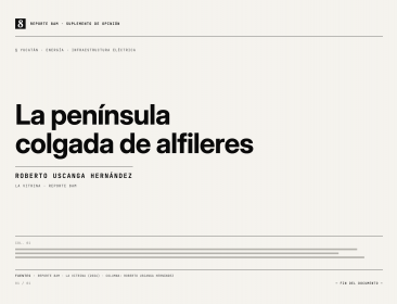 La península colgada de alfileres 
