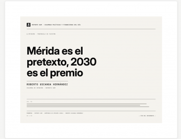 Mérida es el pretexto, 2030 es el premio