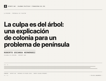 La culpa es del árbol: una explicación de colonia para un problema de península
